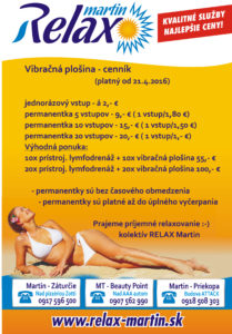 vibračná plošina cenník